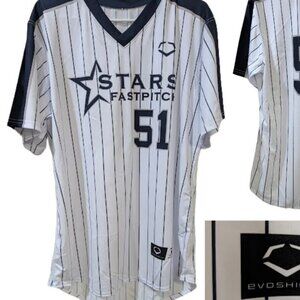 Women's Navy and White Fastpitch Jersey